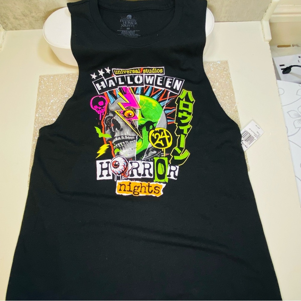 Universal Halloween Horror Nights 2024’ Lady Black Punk Tank Top Sz XS NWT